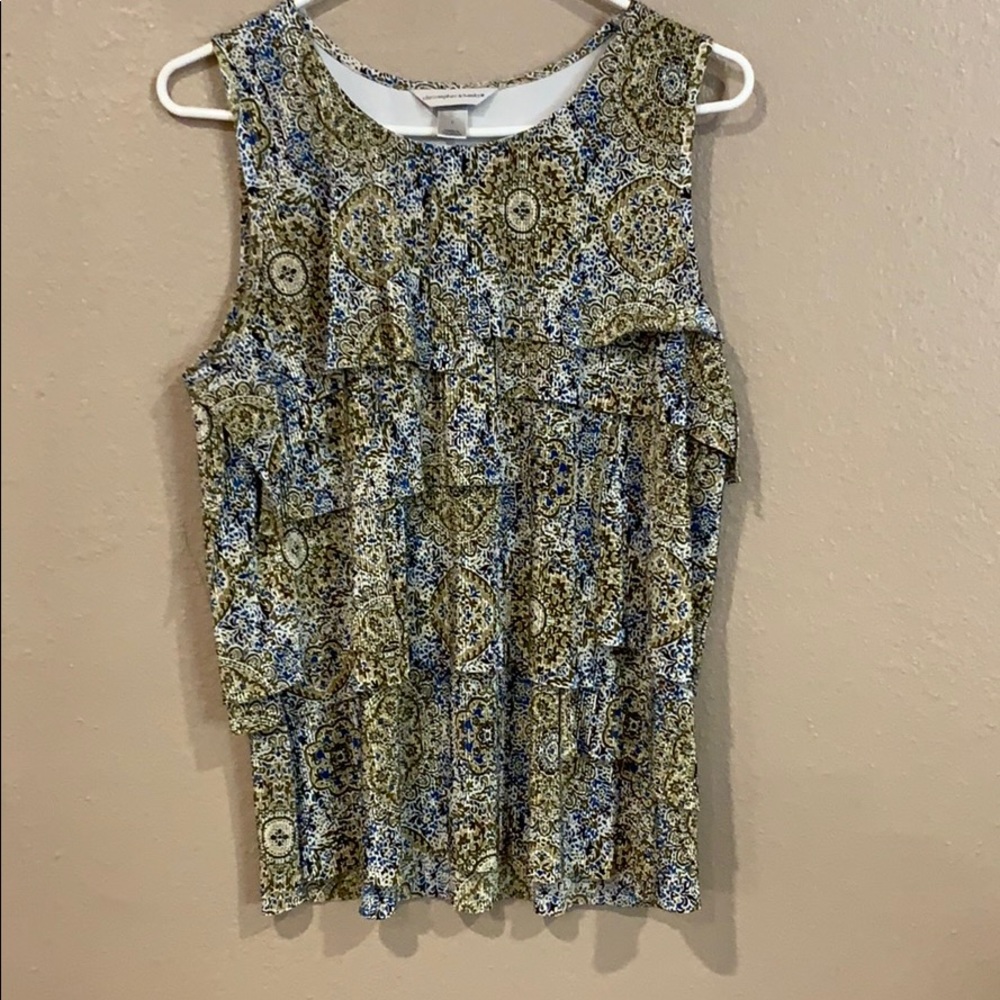 Christopher Banks sleeveless layered blouse L